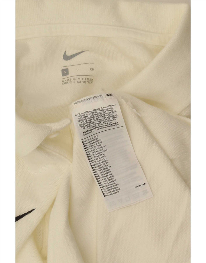 Nike Polo Homme Petit Blanc Cassé Coton