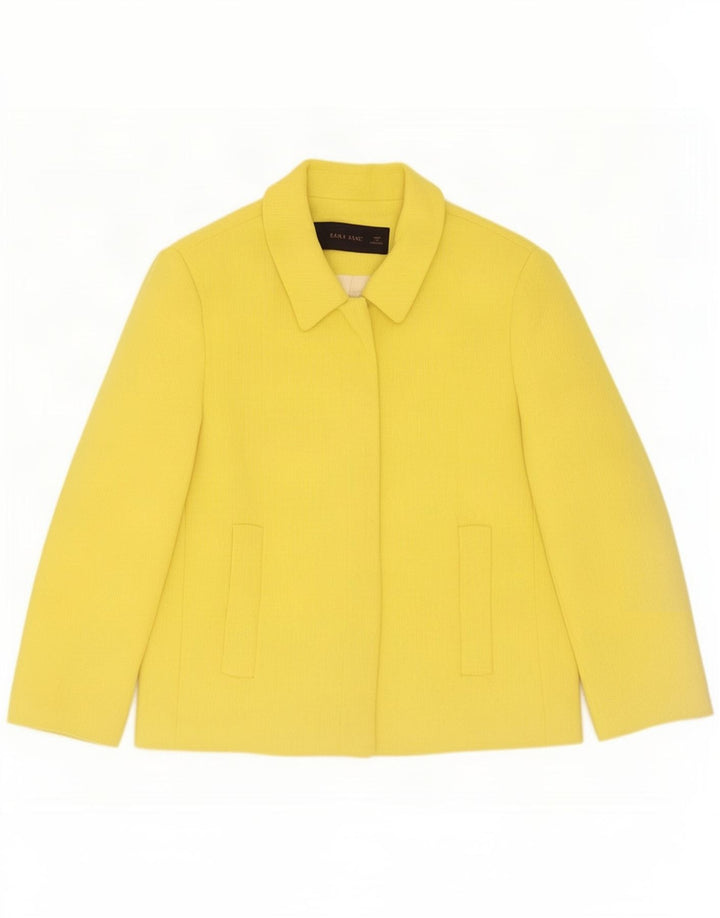 Zara Veste Blazer Femme UK 14 Large Jaune