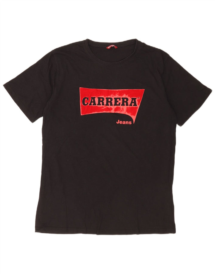 Carrera Homme Graphic T-Shirt Top Large Noir Coton