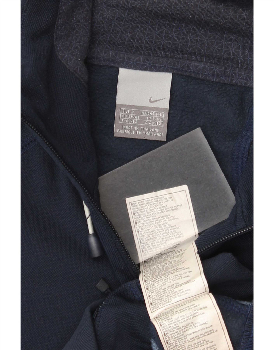Veste de survêtement à capuche graphique Nike pour homme, bleu marine moyen, color block