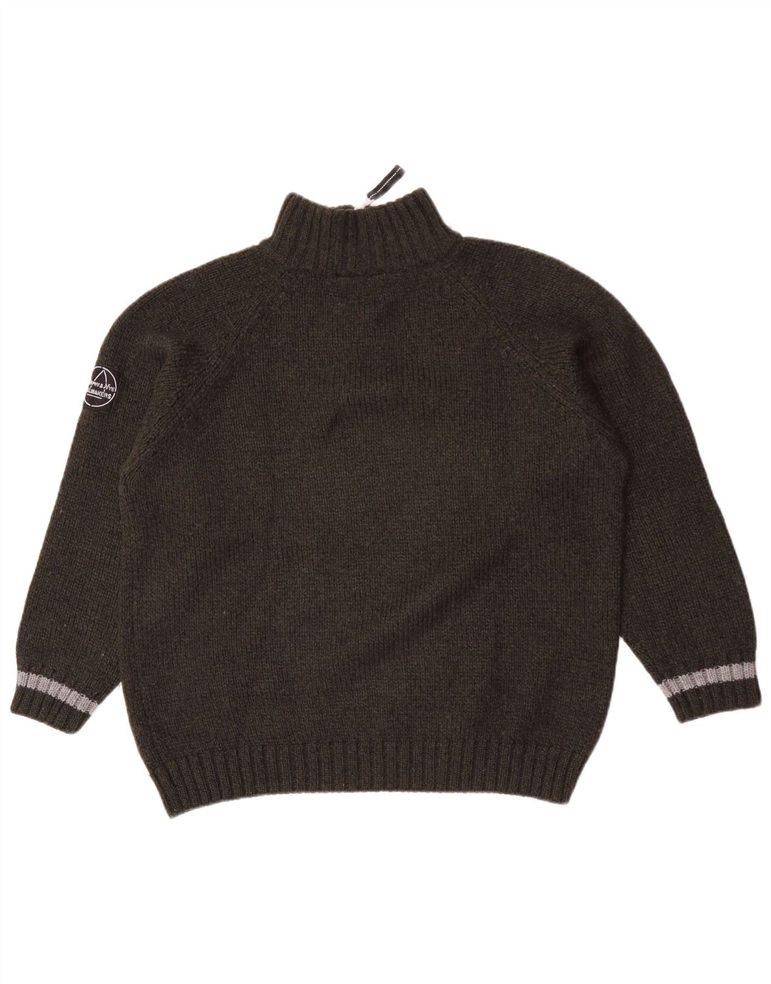 Murphy & Nye Pull col zippé homme rayé vert moyen