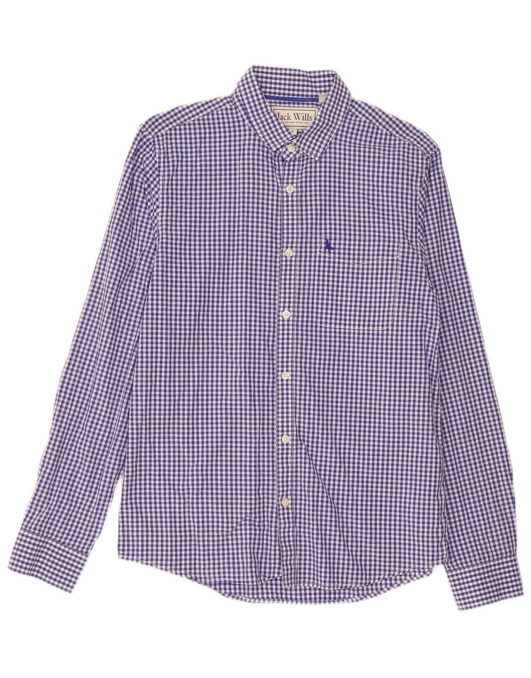 Jack Wills Chemise classique pour homme en coton vichy bleu petit