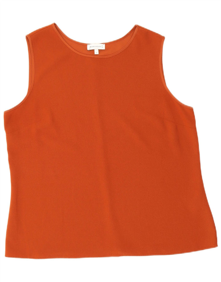 Warehouse Débardeur Femme UK 14 Large Orange Polyester