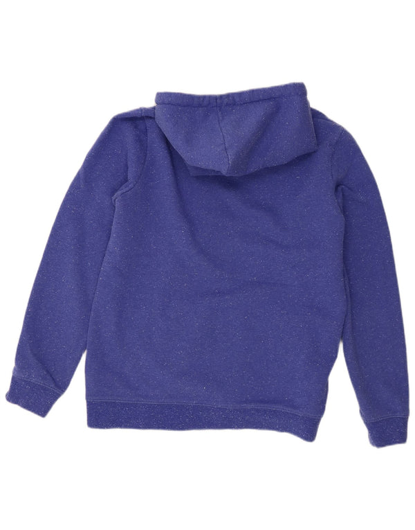 Animal Pull à capuche zippé pour femme UK 14 Grand coton moucheté bleu