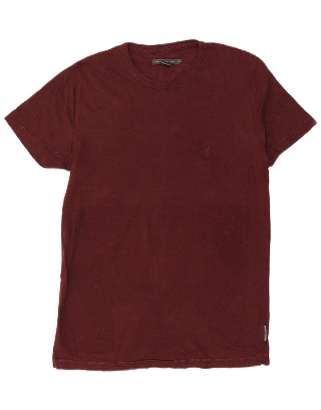 French Connection T-Shirt Homme Coton Bordeaux Moyen