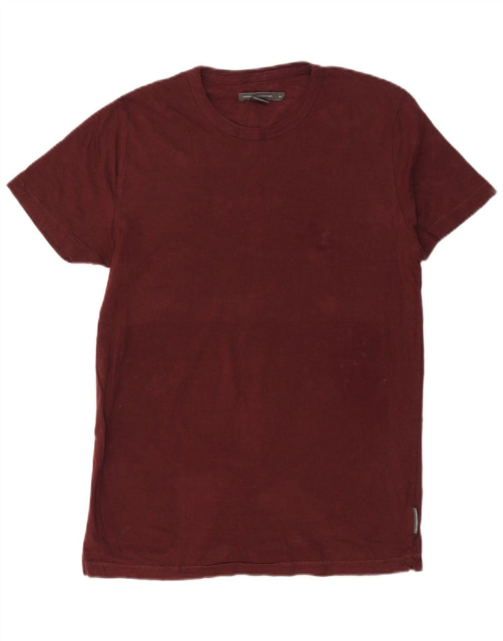 French Connection T-Shirt Homme Coton Bordeaux Moyen