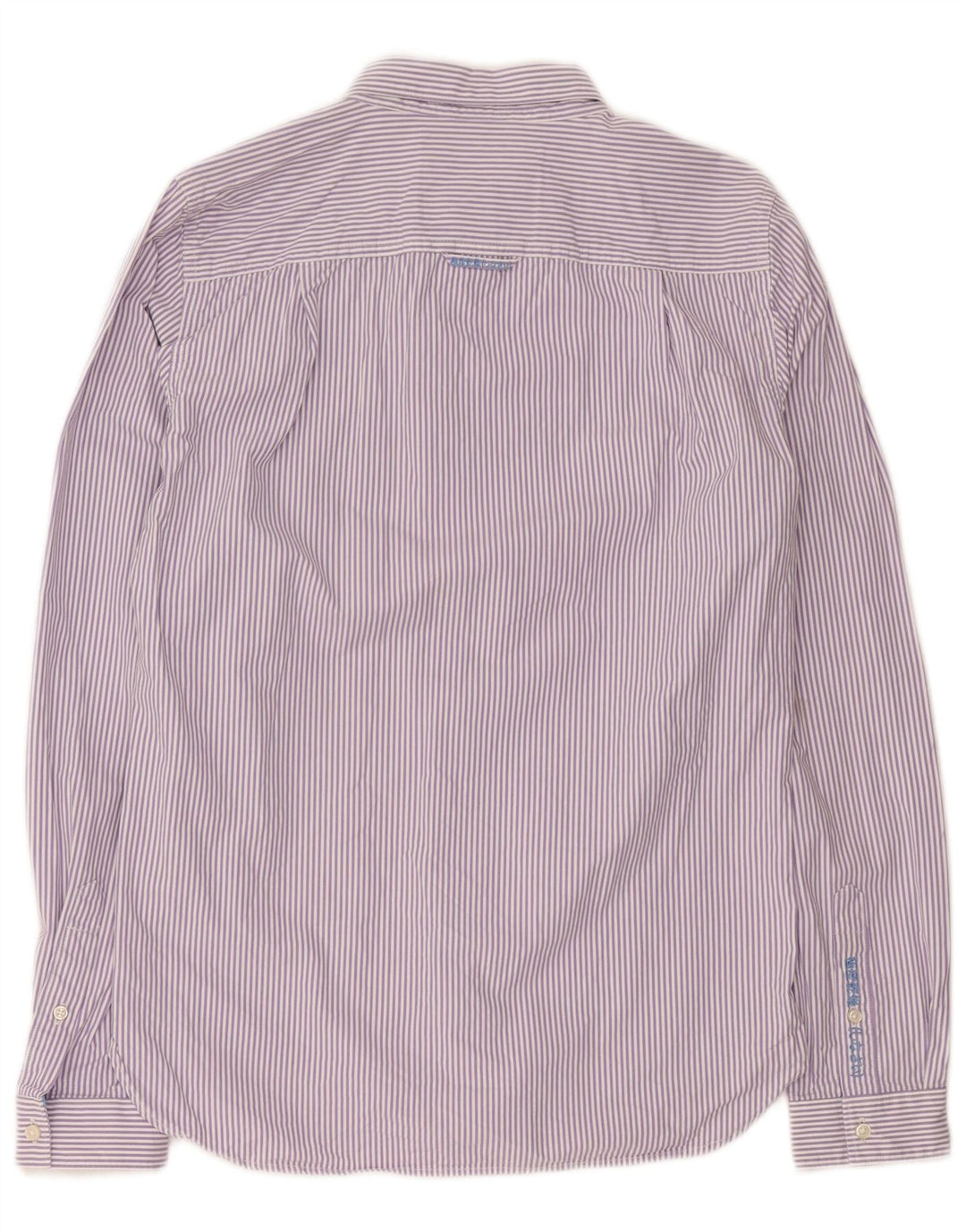 Superdry Chemise Homme Violet Moyen À Fines Rayures En Coton