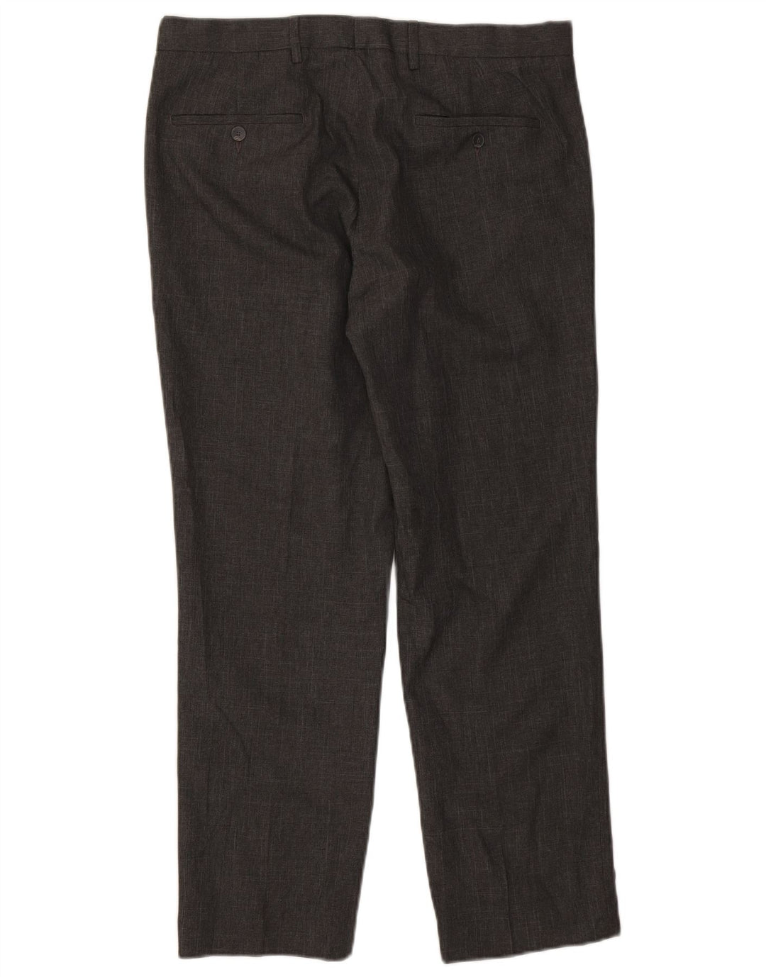 Marks & Spencer Pantalon de Costume Regular Homme W34 L29 Gris Polyester