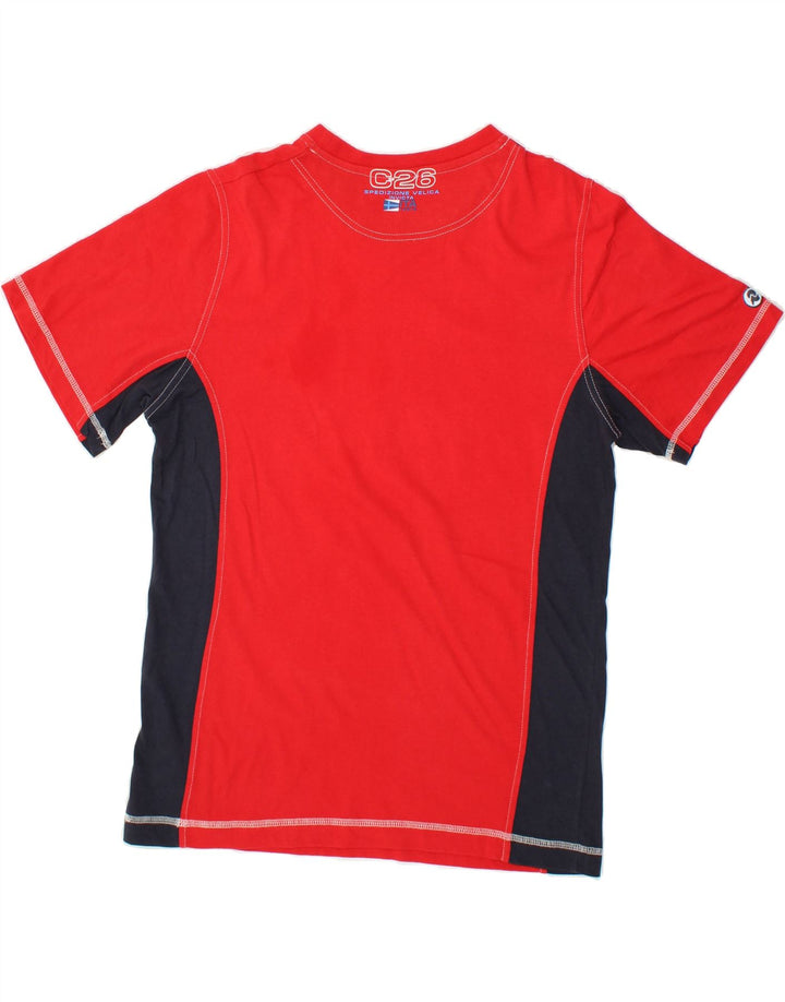 INVICTA Mens T-Shirt Top XL Red Colourblock Cotton Vintage Invicta and Second-Hand Invicta from Messina Hembry 