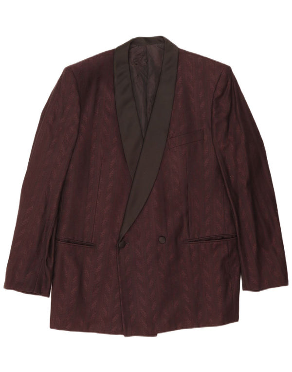 Francesco Smalto Veste Blazer Homme IT 52 XL Marron Chevrons