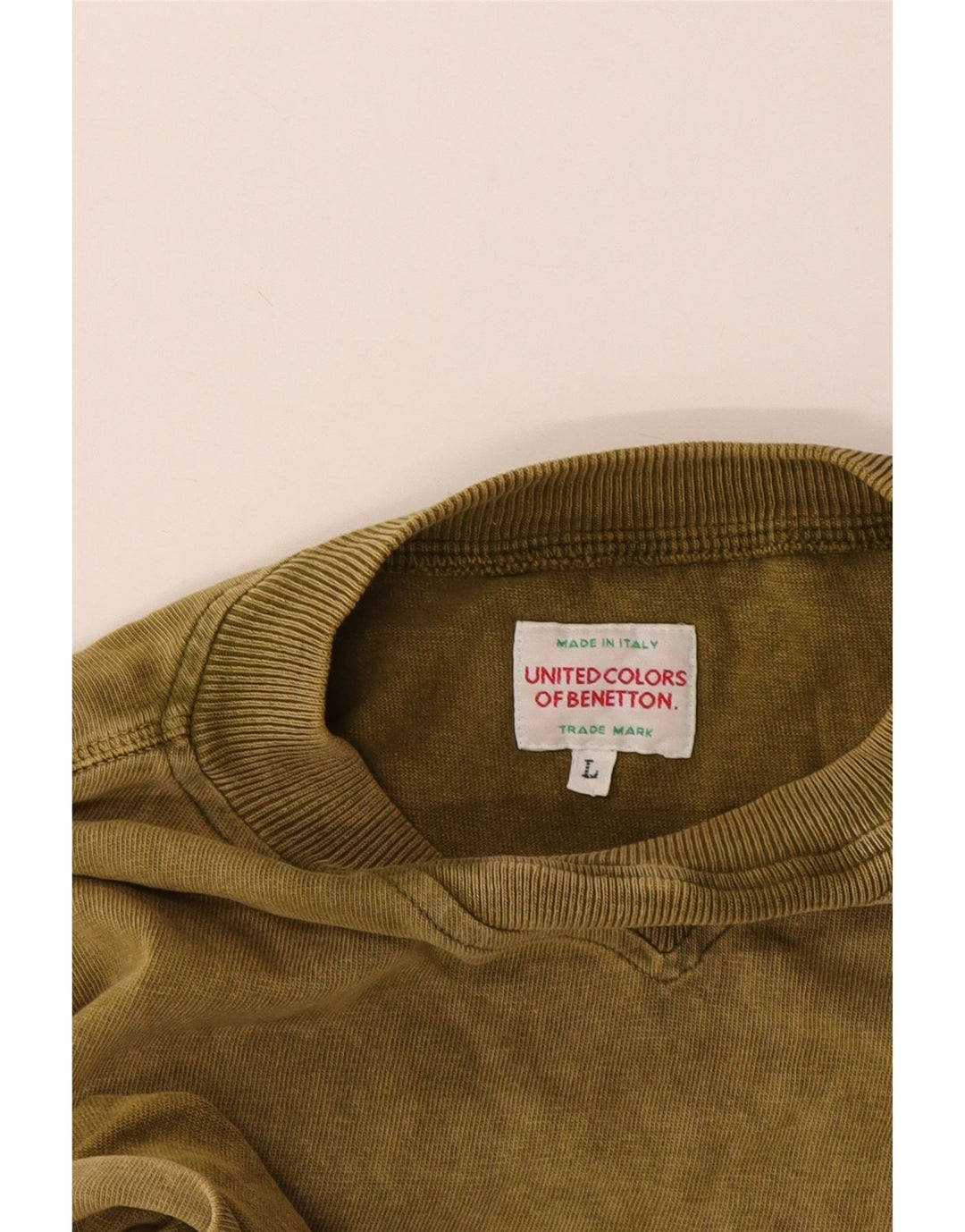 Benetton T-Shirt Homme Haut Large Vert