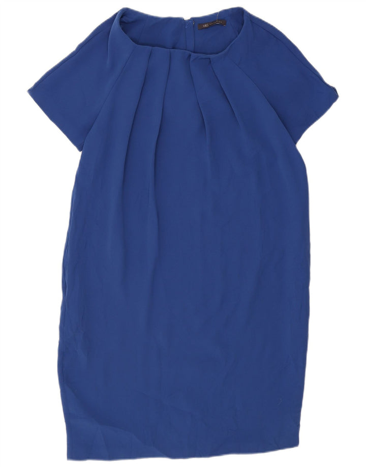 Marks & Spencer Robe droite pour femme UK 10 Petit Bleu Polyester