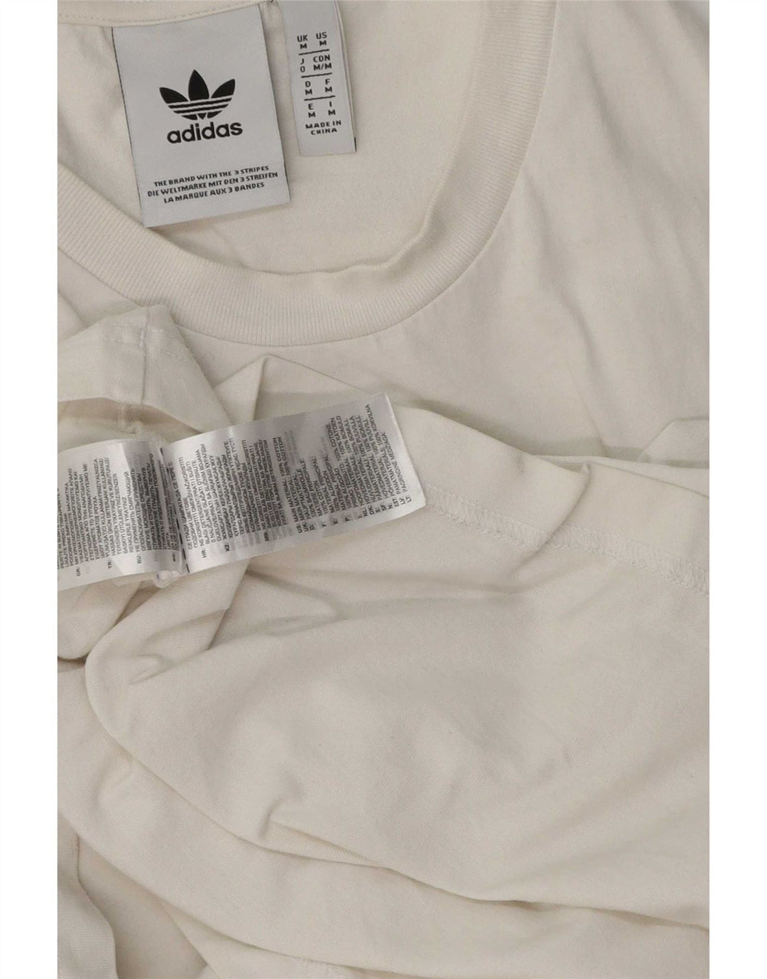 Adidas T-shirt graphique pour homme en coton blanc moyen
