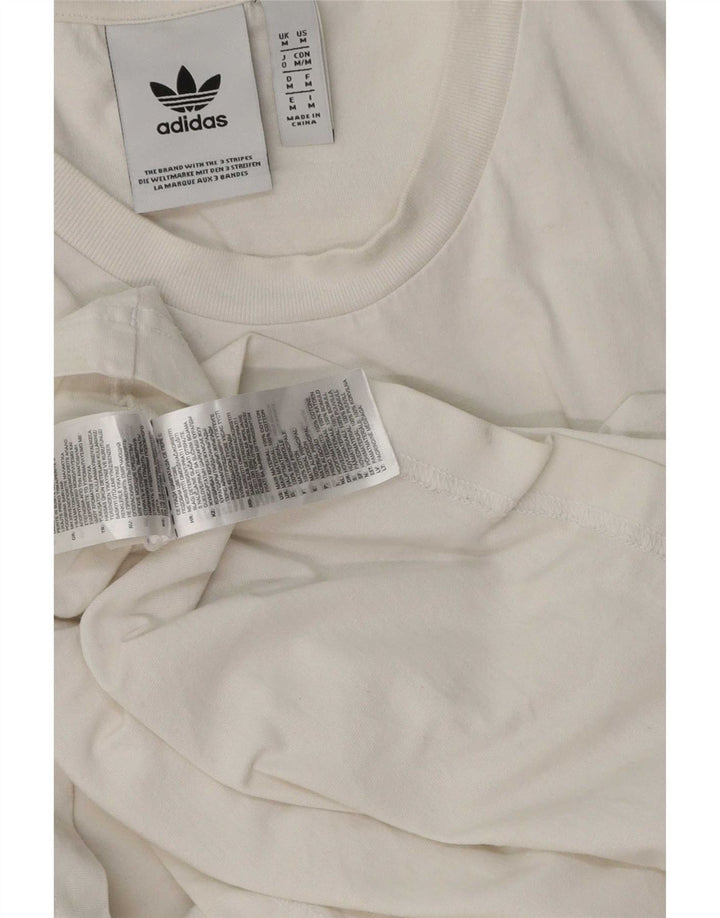 Adidas T-shirt graphique pour homme en coton blanc moyen