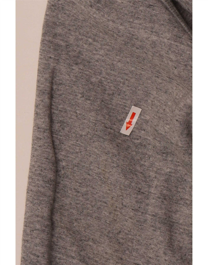 Jack Wills Pull à capuche zippé pour homme en coton moucheté gris moyen