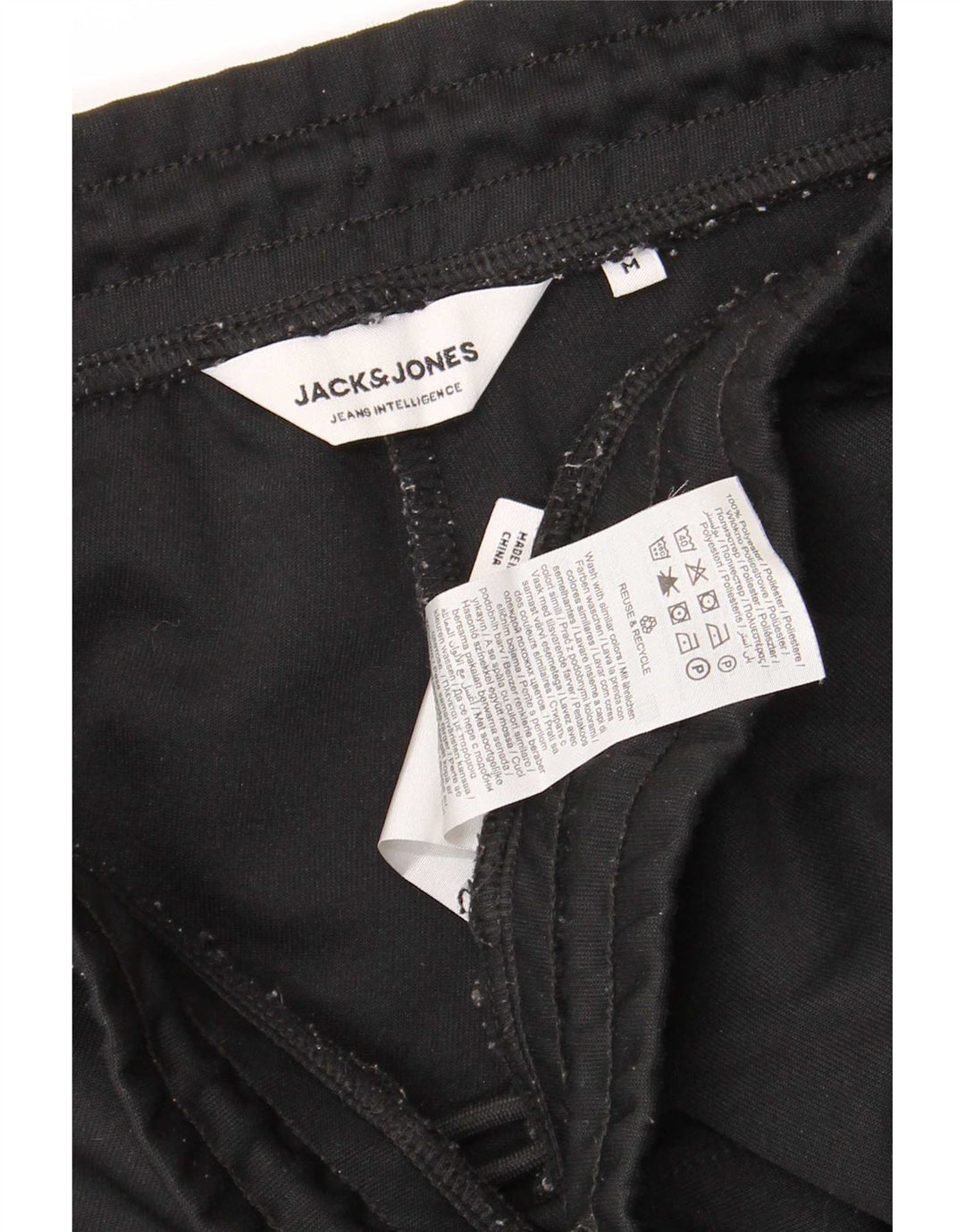 Jack & Jones Short de Sport Regular Homme Noir Moyen Polyester