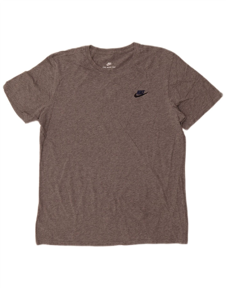Nike T-shirt graphique coupe athlétique pour homme, grand, gris, coton