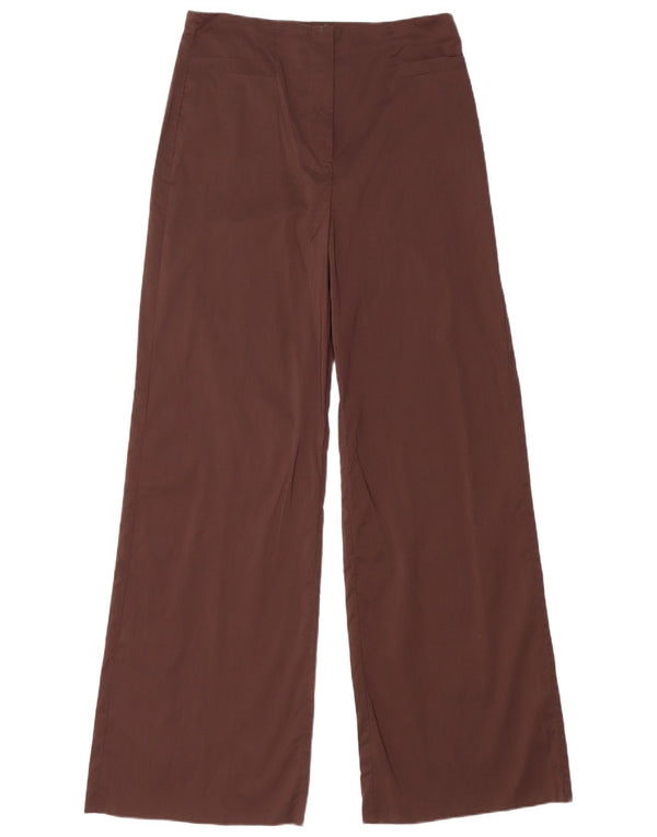Marella Pantalon décontracté à jambe large EMME pour femme UK 14 Large W32 L33 Marron