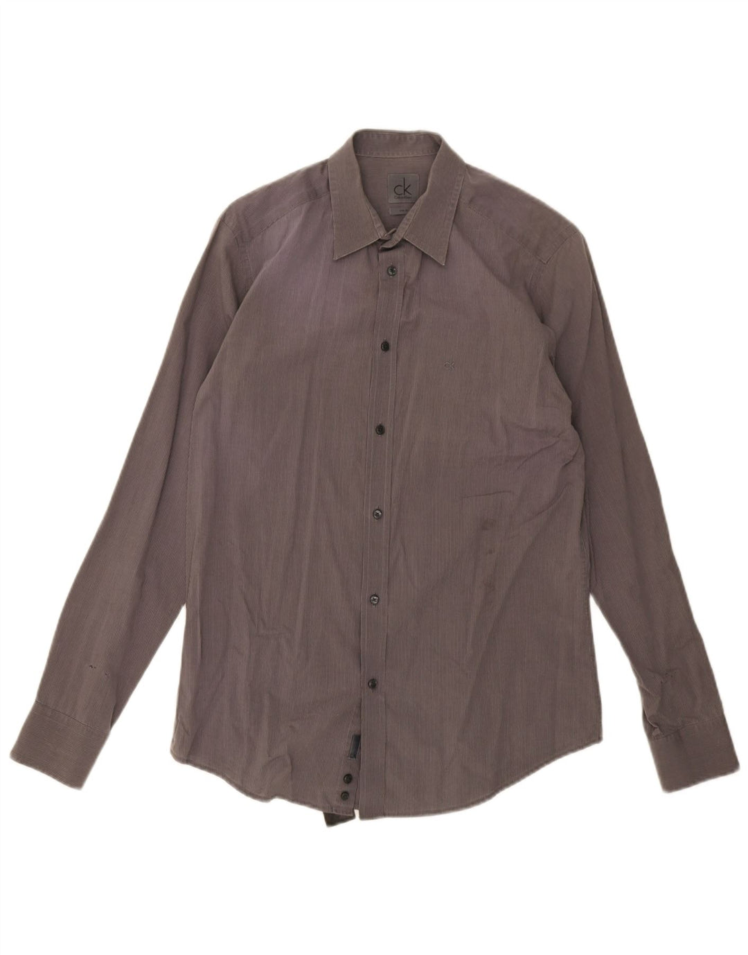 Calvin Klein Chemise Slim Fit Homme Gris Moyen Rayé