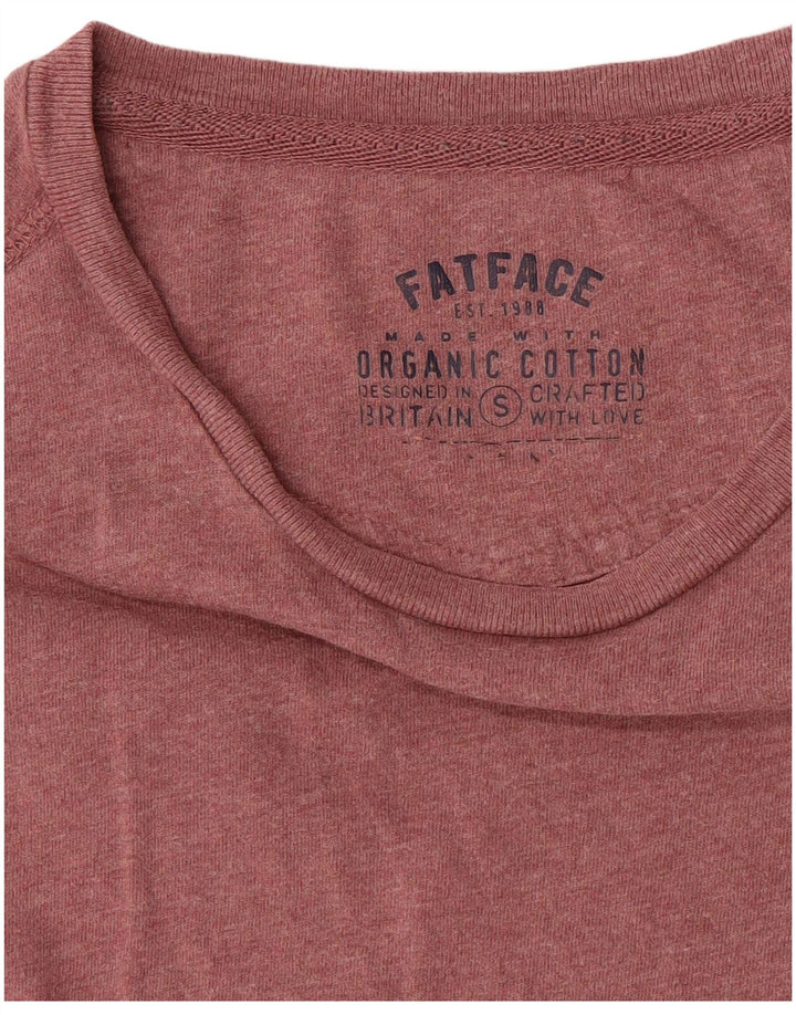 FAT FACE T-Shirt Homme Haut Petit Coton Bordeaux