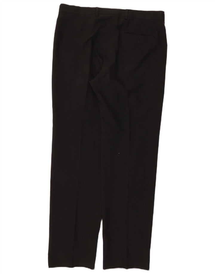 MARKS & SPENCER Pantalon de costume coupe classique pour homme W36 L33 Noir Polyester