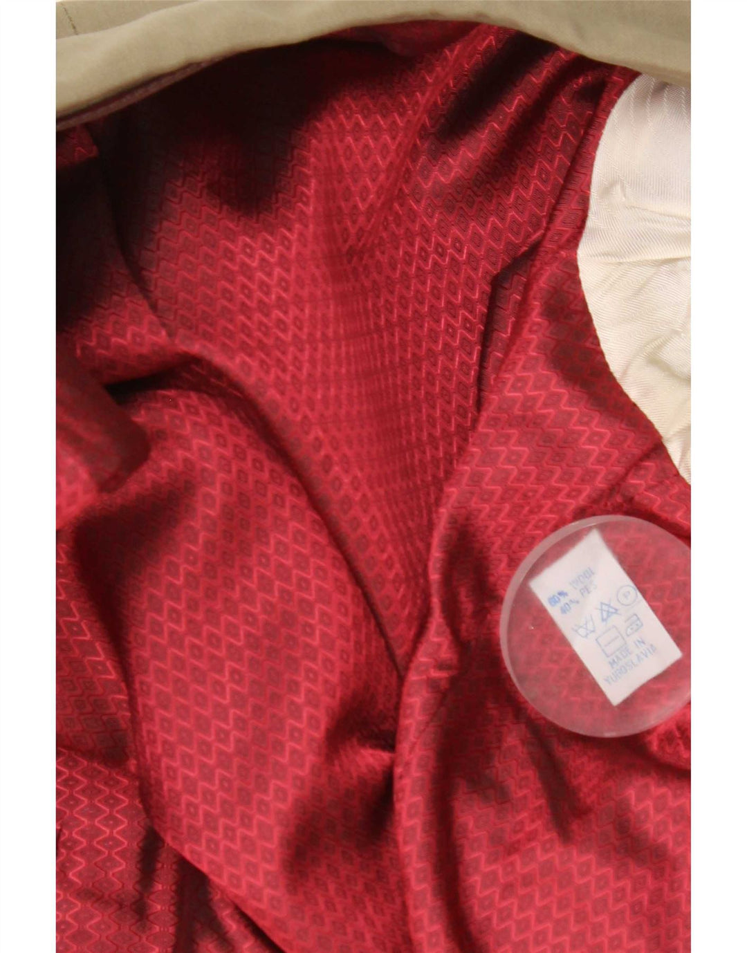 vintage Femme Double Breasted Blazer Veste UK 40 Grande Laine Kaki