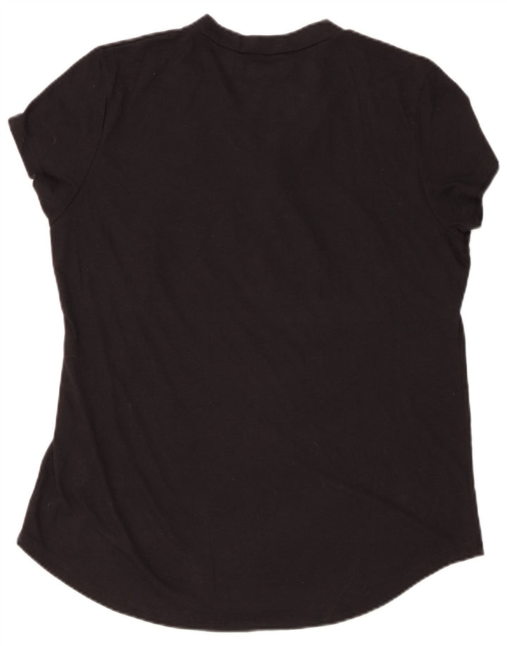 NFL Femmes New Orleans Saints T-Shirt Graphique Top UK 16 Grand Coton Noir