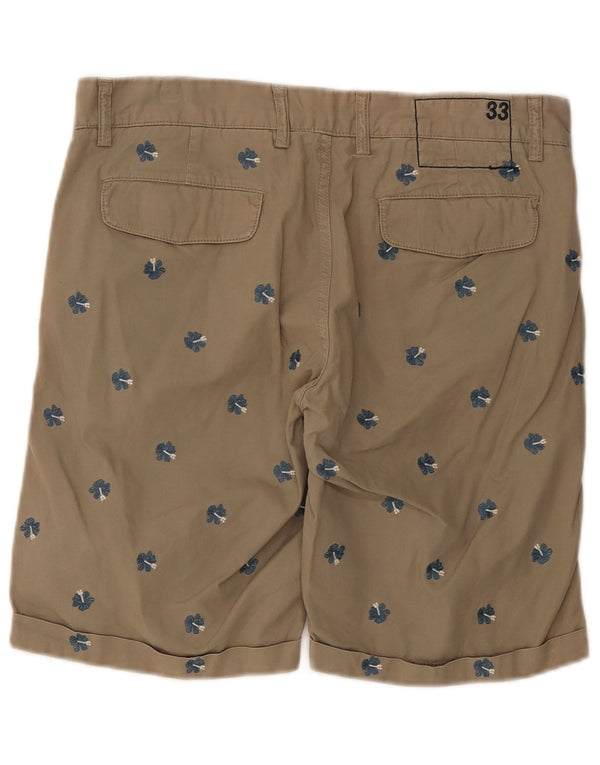 Sun68 Short Chino Regular Homme W33 Coton Floral Beige Moyen