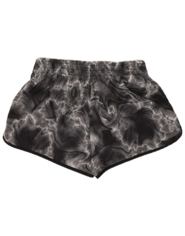 Adidas Short de sport graphique coupe décontractée pour femme UK 12 Noir moyen Polyester