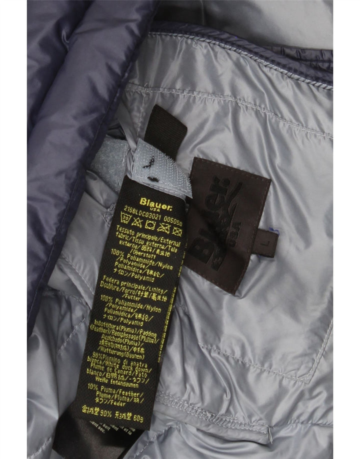 Blauer Veste matelassée à capuche pour femme UK 16 Large Bleu Marine Polyamide