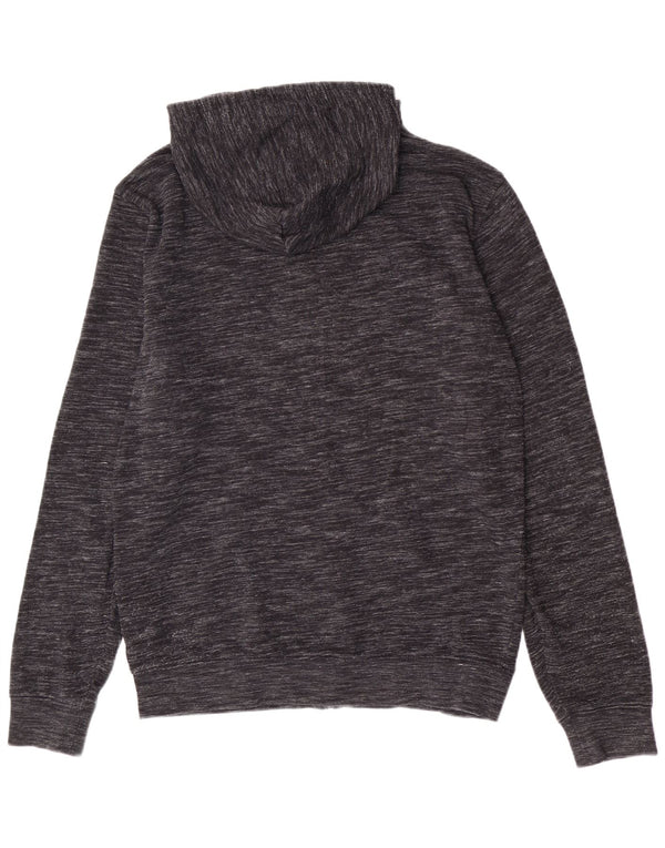 Champion Pull à capuche zippé graphique pour hommes, grand coton moucheté gris