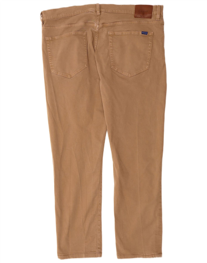 GANT Pantalon décontracté droit pour homme W38 L29 Marron Coton