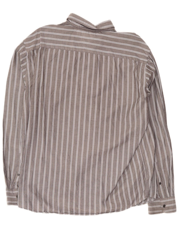 Tommy Hilfiger Chemise Homme XL Gris Pinstripe Coton