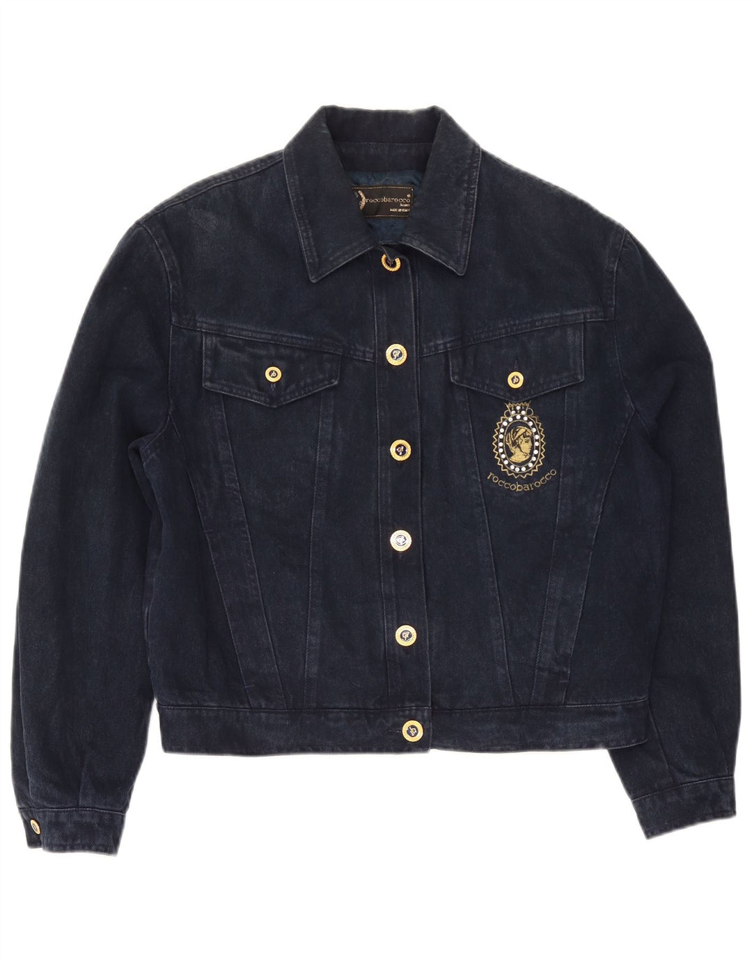Roccobarocco Veste en Jean Femme IT 42 Coton Bleu Marine Moyen