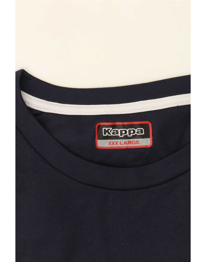 Kappa Sweat-shirt pour homme 3XL Bleu marine Colourblock