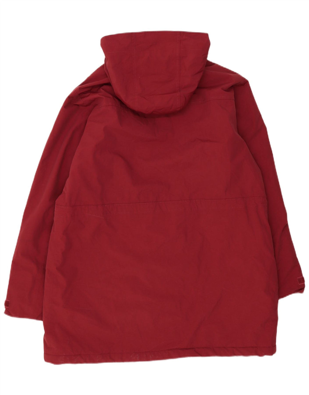 LANDS END Manteau coupe-vent surdimensionné à capuche pour femme UK 18 XL Nylon bordeaux
