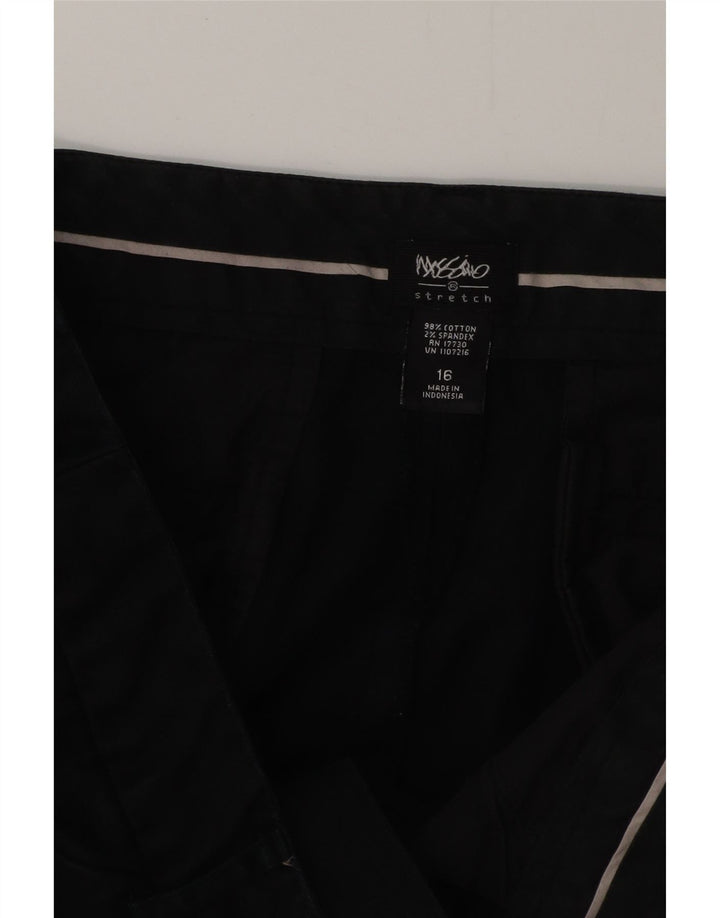 MOSSIMO Pantalon décontracté bootcut pour femme US 16 2XL W38 L32 Coton noir