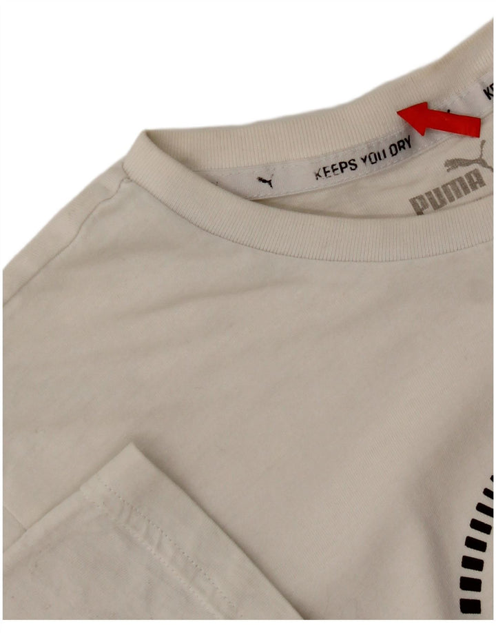 Puma T-Shirt Graphique Garçon 15-16 ans Blanc