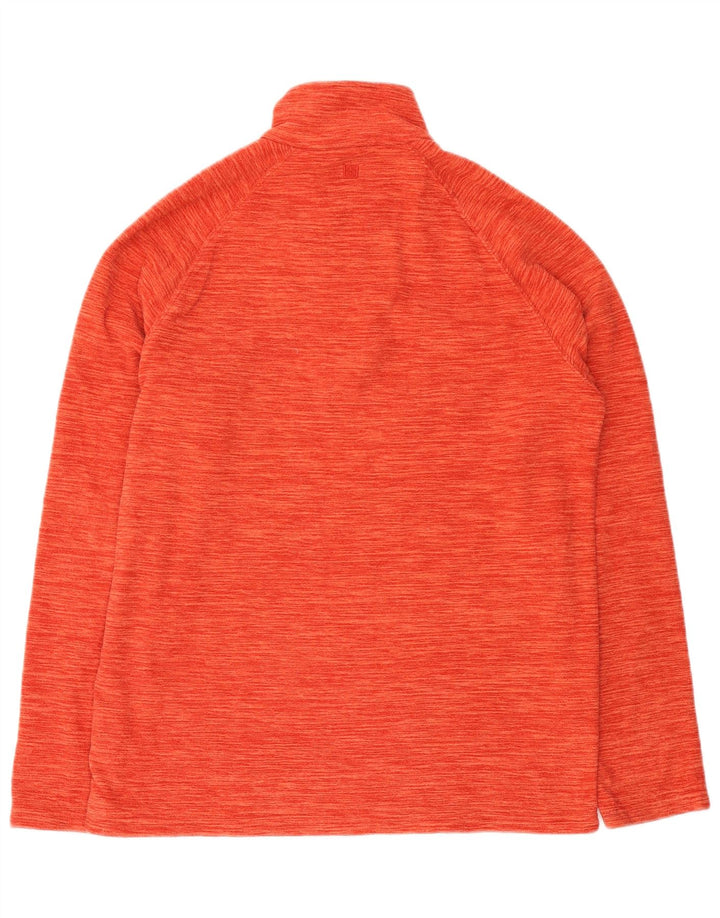 Mountain Warehouse Pull Polaire à Col Zippé Homme Orange Moucheté