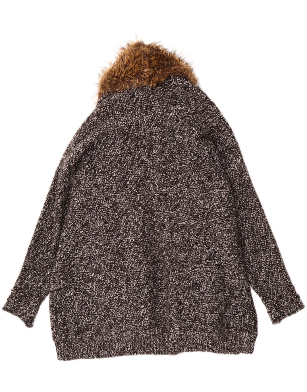 Guess Cardigan long surdimensionné pour femme UK 10 Petit gris moucheté