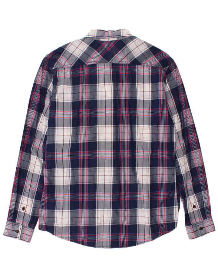 Esprit Chemise Slim Fit Homme Bleu Marine Moyen Carreaux Coton