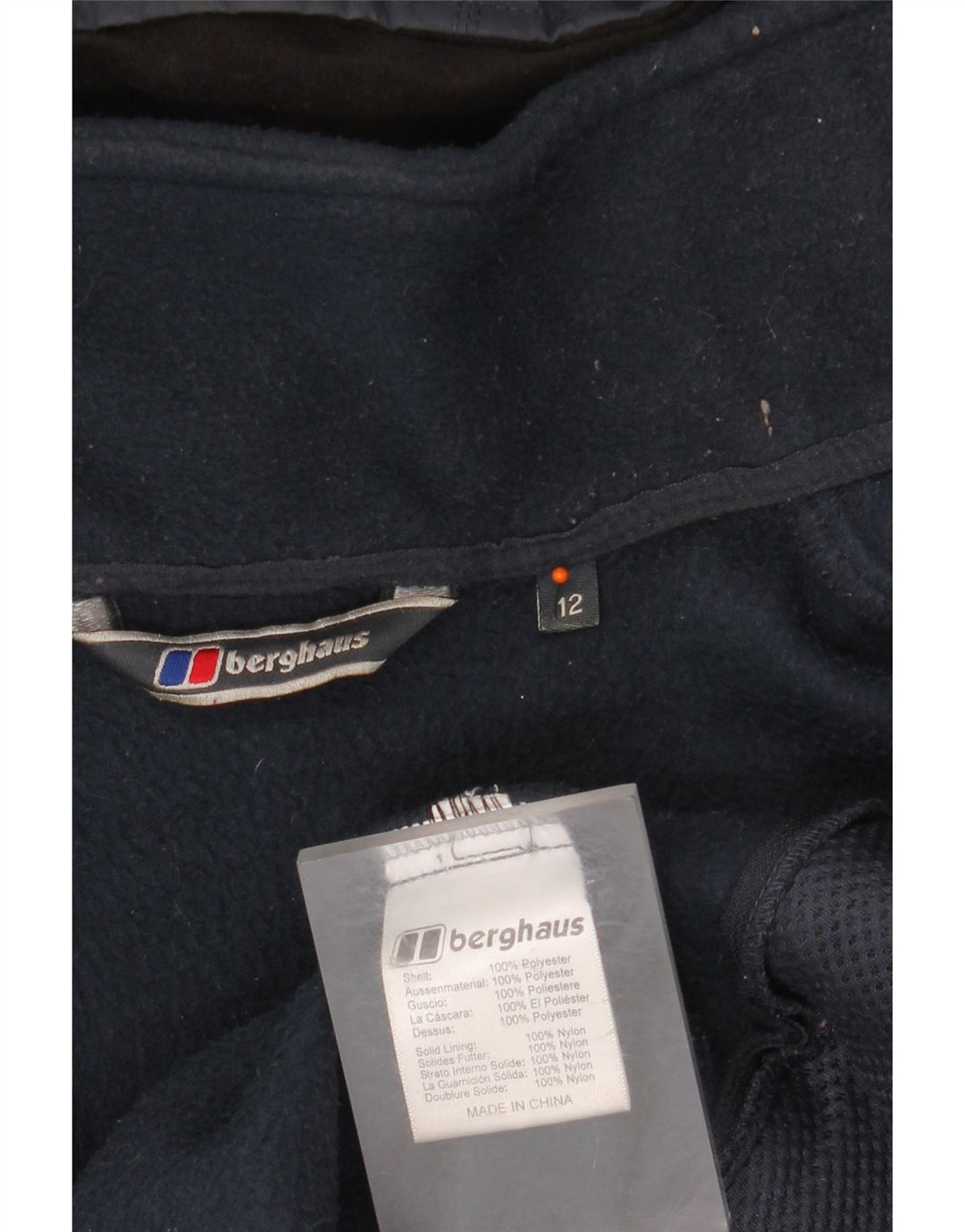 BERGHAUS Veste coupe-vent à capuche surdimensionnée pour femme UK 12 Bleu marine moyen