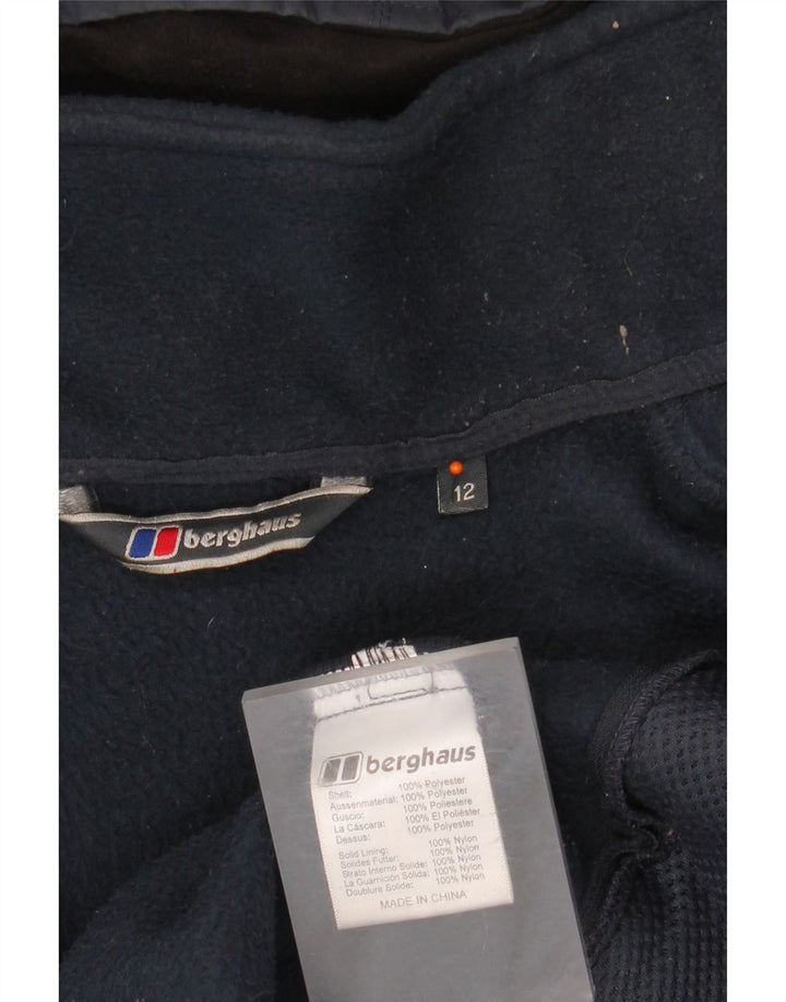 BERGHAUS Veste coupe-vent à capuche surdimensionnée pour femme UK 12 Bleu marine moyen