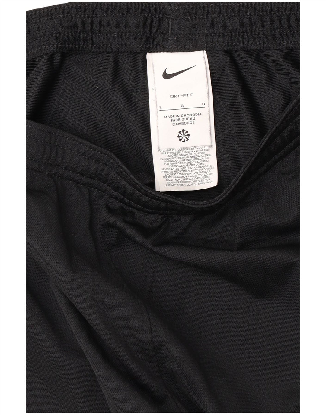 NIKE Pantalon de survêtement Dri Fit pour femme UK 14 Large Noir Polyester