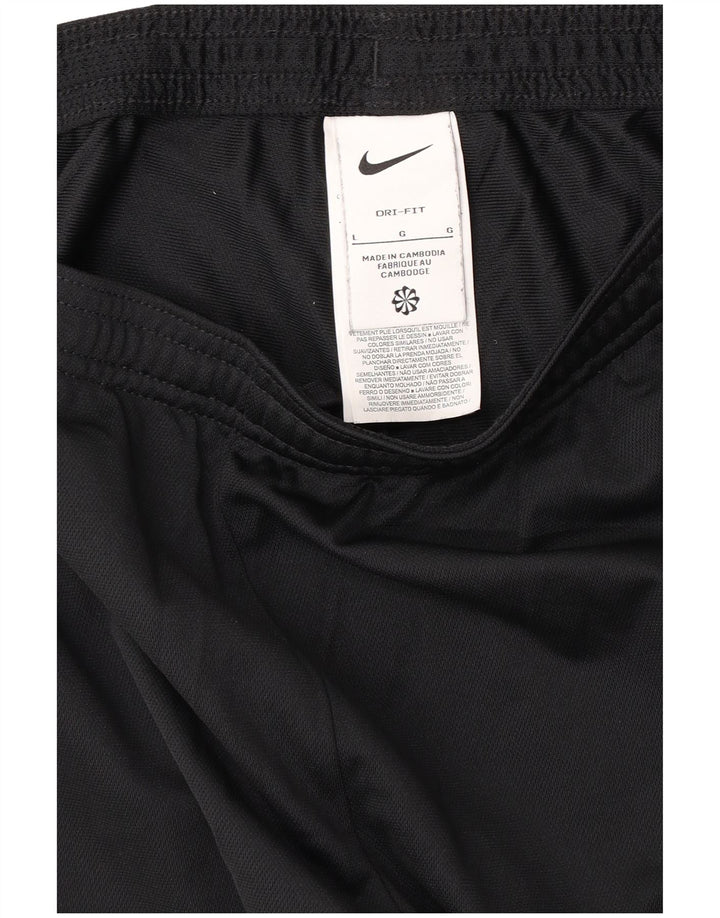NIKE Pantalon de survêtement Dri Fit pour femme UK 14 Large Noir Polyester