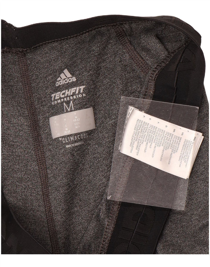 Adidas Femmes Climacool Capri Leggings UK 12/14 Gris Moyen Colorblock