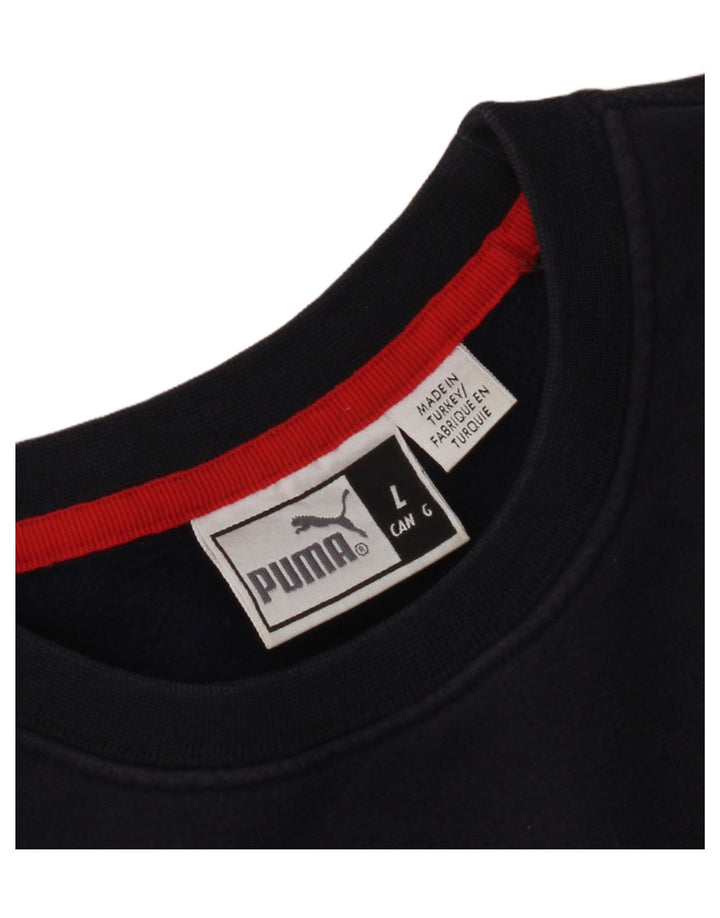 Puma Sweat-shirt graphique pour homme, grand, bleu marine