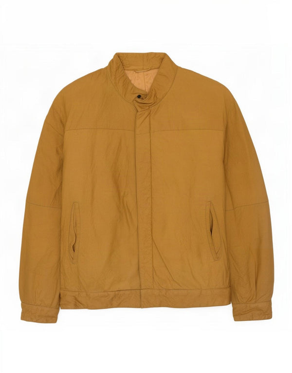 veste en cuir homme vintage IT 48 Beige moyen