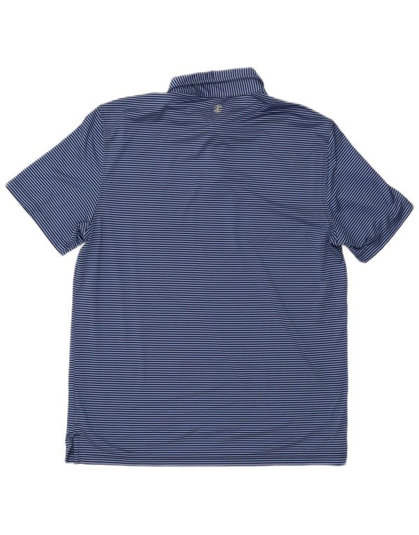 Izod Polo Homme Bleu Moyen Rayures Polyester
