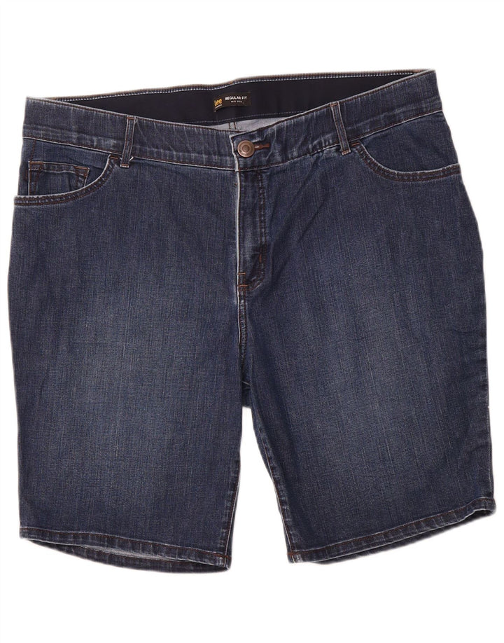 LEE Short en jean taille moyenne pour femme, coupe régulière, US 20 3XL W40, coton bleu
